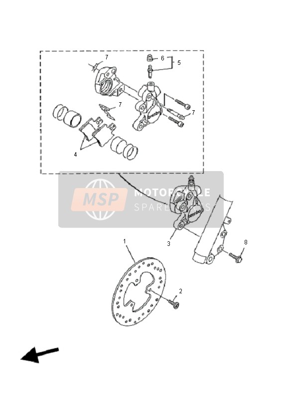 Yamaha YN50F 4T NEOS 2010 BREMSSATTEL VORNE für ein 2010 Yamaha YN50F 4T NEOS